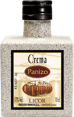 3,95 € Spedizione Gratuita | Crema di Liquore Panizo Cubo Castilla y León Spagna Bottiglia Miniatura 10 cl