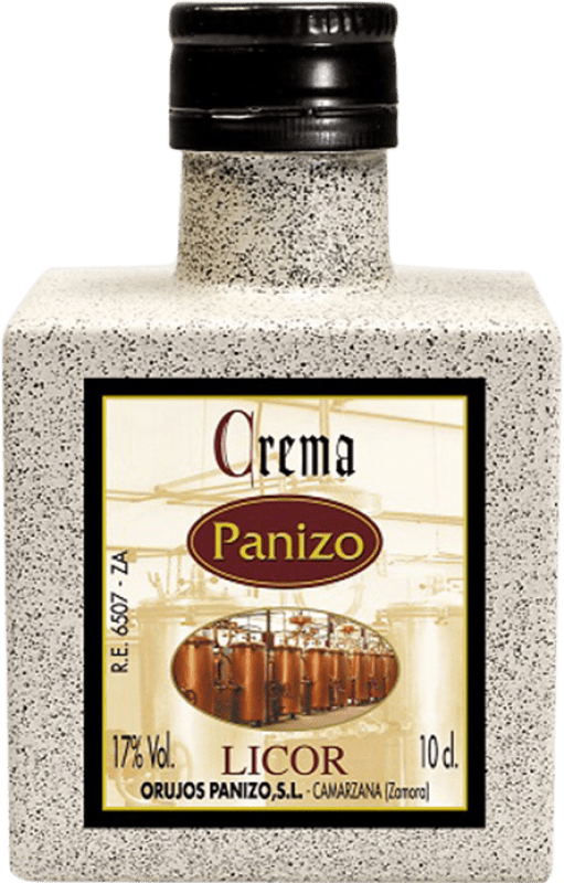 3,95 € Envío gratis | Crema de Licor Panizo Cubo Castilla y León España Botellín Miniatura 10 cl