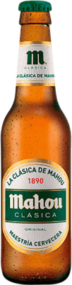 36,95 € 免费送货 | 盒装30个 啤酒 Mahou SIN 经典 马德里社区 西班牙 小瓶装 20 cl 可回收玻璃 不含酒精