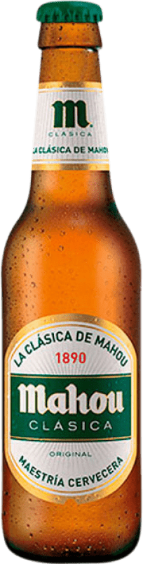 36,95 € Free Shipping | 30 units box Beer Mahou SIN Classic Madrid's community Spain Small Bottle 20 cl Glass RET Alcohol-Free