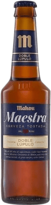 54,95 € Spedizione Gratuita | Scatola da 24 unità Birra Mahou Maestra Comunità di Madrid Spagna Bottiglia Terzo 33 cl