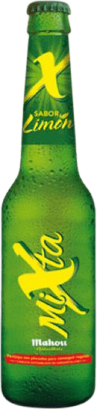 57,95 € Kostenloser Versand | 24 Einheiten Box Bier Mahou Mixta Gemeinschaft von Madrid Spanien Drittel-Liter-Flasche 33 cl