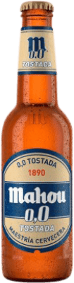 Пиво Коробка из 24 единиц Mahou Tostada 0,0 Vidrio RET 33 cl Без алкоголя