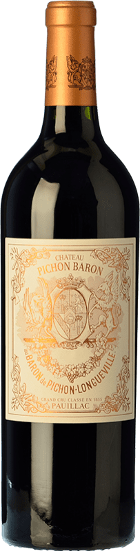 568,95 € 免费送货 | 红酒 Château Pichon Baron Longueville A.O.C. Pauillac 波尔多 法国 Merlot, Cabernet Sauvignon, Cabernet Franc 瓶子 Magnum 1,5 L