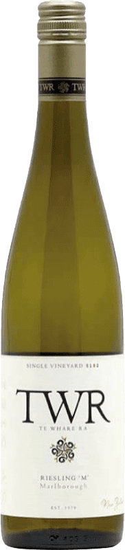 32,95 € 免费送货 | 白酒 Te Whare Ra TWR M SV 5182 I.G. Marlborough 马尔堡 新西兰 Riesling 瓶子 75 cl