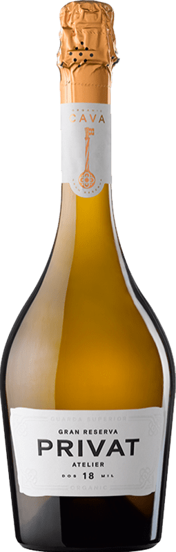 23,95 € Free Shipping | White Sparkling Wine Privat Atelier Grand Reserve — Long Barrel-Aged D.O. Cava Spain Xarel·lo Bottle 75 cl
