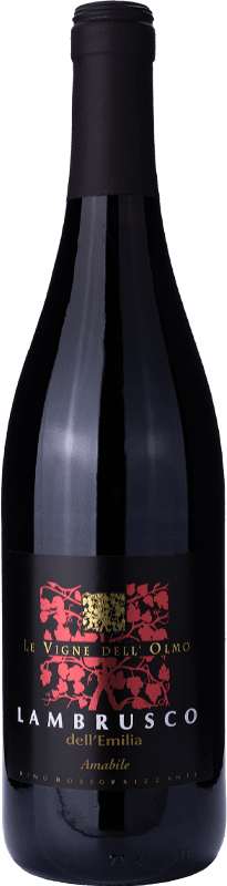 8,95 € Free Shipping | Red sparkling Giuseppe Campagnola Le Vigne dell' Olmo I.G.T. Emilia Romagna Emilia-Romagna Italy Lambrusco Bottle 75 cl