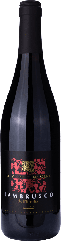 14,95 € Free Shipping | Red Sparkling Wine Giuseppe Campagnola Le Vigne dell' Olmo I.G.T. Emilia Romagna Emilia-Romagna Italy Lambrusco Bottle 75 cl
