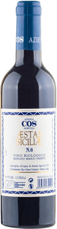 33,95 € Envío gratis | Vino tinto Azienda Agricola Cos Aestas Passito N.6 D.O.C. Sicilia Sicilia Italia Moscato Media Botella 37 cl
