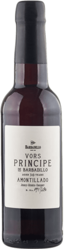 83,95 € Envio grátis | Vinho fortificado Barbadillo Amontillado Principe VORS Andaluzia Espanha Palomino Fino Meia Garrafa 37 cl