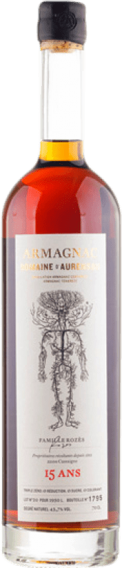 124,95 € Envio grátis | Armagnac Domaine d'Aurensan I.G.P. Bas Armagnac França Ugni Blanco 15 Anos Garrafa 70 cl