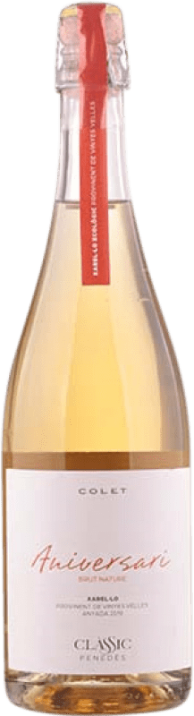 17,95 € 免费送货 | 白起泡酒 Colet Aniversari Clássic Brut Nature D.O. Penedès 加泰罗尼亚 西班牙 Xarel·lo 瓶子 75 cl