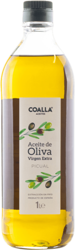 18,95 € Envío gratis | Aceite de Oliva Coalla. Virgen Extra Andalucía España Botella 1 L