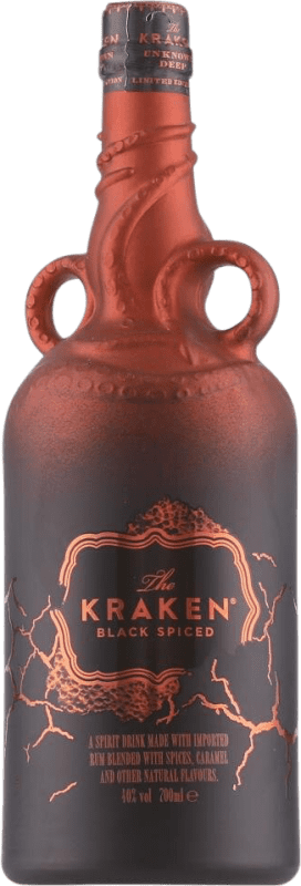 47,95 € Envio grátis | Rum Kraken Black Rum Unknown Deep Limited Edition Trinidad e Tobago Garrafa 70 cl