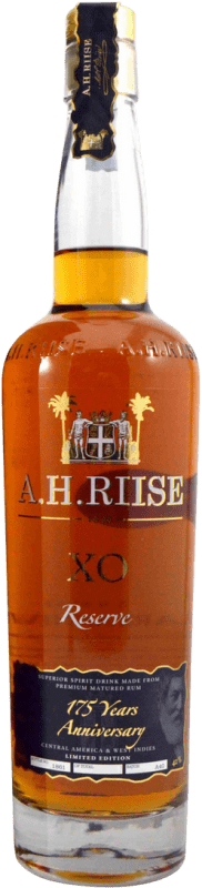 56,95 € 免费送货 | 朗姆酒 A.H. Riise XO 175 Years Anniversary 丹麦 瓶子 70 cl