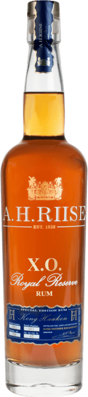 62,95 € Envio grátis | Rum A.H. Riise XO Haakon Royal Reserva Dinamarca Garrafa 70 cl