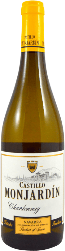 8,95 € Free Shipping | White wine Castillo de Monjardín D.O. Navarra Navarre Spain Chardonnay Bottle 75 cl