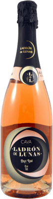 9,95 € Kostenloser Versand | Rosé-Wein Ladrón de Lunas Rosé Brut D.O. Cava Katalonien Spanien Garnacha Roja Flasche 75 cl