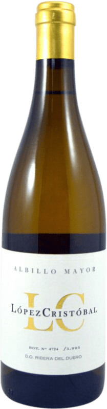 22,95 € Envío gratis | Vino blanco López Cristóbal D.O. Ribera del Duero Castilla y León España Albillo Botella 75 cl