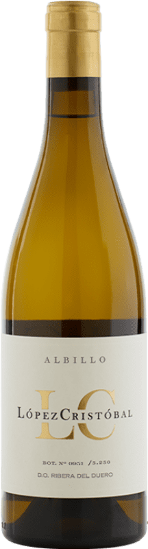 23,95 € Kostenloser Versand | Weißwein López Cristóbal D.O. Ribera del Duero Kastilien und León Spanien Albillo 75 cl