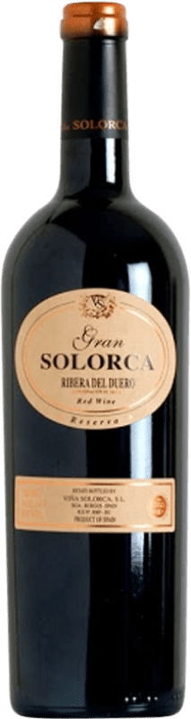 26,95 € Spedizione Gratuita | Vino rosso Viña Solorca. Gran Solorca Riserva D.O. Ribera del Duero Castilla y León Spagna Tempranillo Bottiglia 75 cl