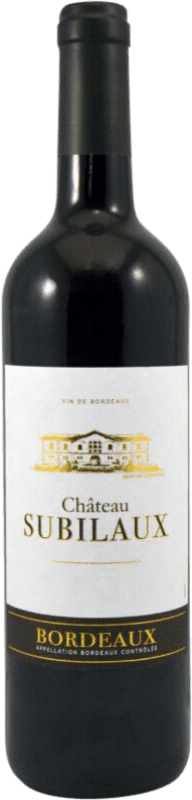 10,95 € Envío gratis | Vino Tinto Château Subilaux A.O.C. Bordeaux Burdeos Francia Merlot, Cabernet Sauvignon, Cabernet Franc Botella 75 cl