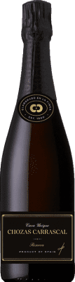 23,95 € Envio grátis | Espumante branco Chozas Carrascal Brut Nature Reserva D.O. Cava Catalunha Espanha Macabeo, Chardonnay Garrafa 75 cl