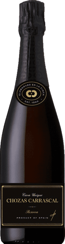 23,95 € Kostenloser Versand | Weißer Sekt Chozas Carrascal Brut Nature Reserve — Gereift D.O. Cava Katalonien Spanien Macabeo, Chardonnay 75 cl