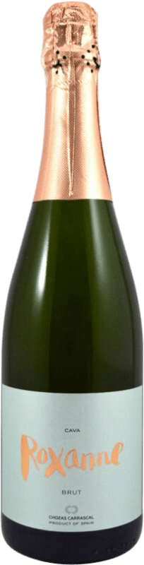 16,95 € Spedizione Gratuita | Spumante bianco Chozas Carrascal Roxanne Brut D.O. Cava Catalogna Spagna Macabeo, Chardonnay Bottiglia 75 cl