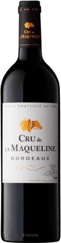 15,95 € Envío gratis | Vino Tinto La Maqueline Cru A.O.C. Bordeaux Burdeos Francia Merlot, Cabernet Sauvignon, Cabernet Franc, Petit Verdot Eco — Ecológico Botella 75 cl
