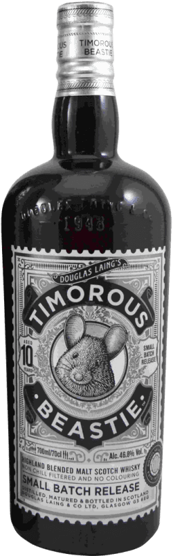 53,95 € Envio grátis | Whisky Blended Douglas Laing's Timorous Beastie Reino Unido 10 Anos Garrafa 70 cl