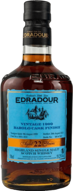 482,95 € Free Shipping | Single Malt Whisky Edradour Vintage United Kingdom 22 Years Bottle 70 cl