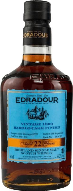 461,95 € Envío gratis | Whisky Single Malt Edradour Vintage Reino Unido 22 Años Botella 70 cl