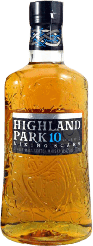 48,95 € Envio grátis | Whisky Single Malt Highland Park Viking Scars Reino Unido 10 Anos Garrafa 70 cl