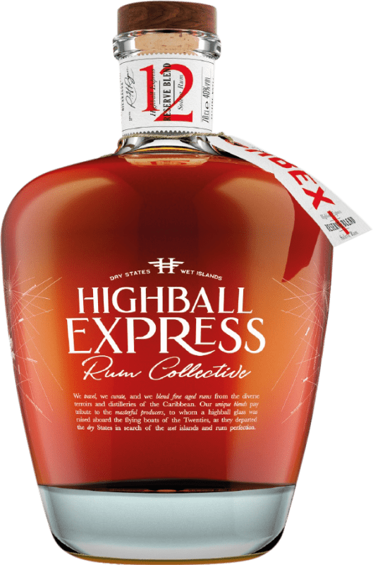 68,95 € Spedizione Gratuita | Rum Kirker Greer Highball Express Collective Riserva Regno Unito 12 Anni 70 cl