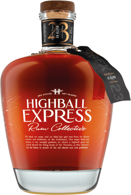 89,95 € Бесплатная доставка | Ром Kirker Greer Highball Express Rum Collective XO Объединенное Королевство 23 Лет бутылка 70 cl