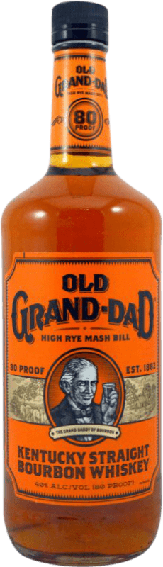 33,95 € Envio grátis | Whisky Bourbon Old Grand Dad Estados Unidos Garrafa 1 L
