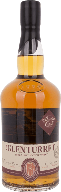 37,95 € 免费送货 | 单一麦芽威士忌 Glenturret Sherry Cask Finish — 橡木桶陈酿收尾, 限量版 英国 70 cl