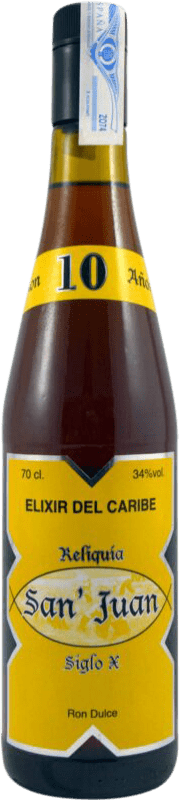 14,95 € Kostenloser Versand | Rum San Juan Elixir Dominikanische Republik 10 Jahre 70 cl