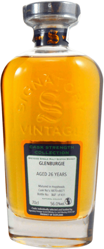 293,95 € 免费送货 | 威士忌单一麦芽威士忌 Signatory Vintage Cask Strength Collection at Glenburgie 英国 26 岁 瓶子 70 cl