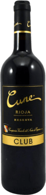 17,95 € 免费送货 | 红酒 Norte de España - CVNE Cune Club 大储备 D.O.Ca. Rioja 拉里奥哈 西班牙 Tempranillo 瓶子 75 cl