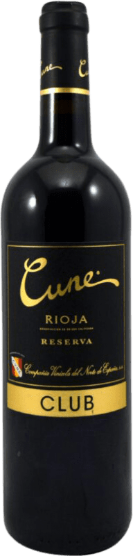 17,95 € 送料無料 | 赤ワイン Norte de España - CVNE Cune Club グランド・リザーブ D.O.Ca. Rioja ラ・リオハ スペイン Tempranillo ボトル 75 cl