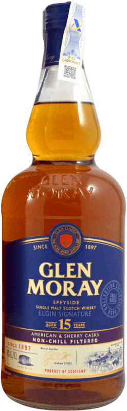 69,95 € Envoi gratuit | Whisky Single Malt Glen Moray Elgin Signature Royaume-Uni 15 Ans Bouteille 1 L