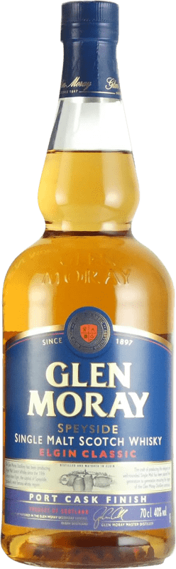 33,95 € Spedizione Gratuita | Whisky Single Malt Glen Moray Port Cask Finish Regno Unito Bottiglia 70 cl