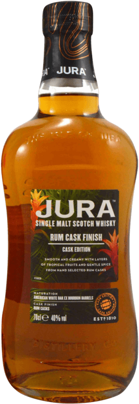 43,95 € Envio grátis | Whisky Single Malt Isle of Jura Rum Cask Finish Reino Unido Garrafa 70 cl