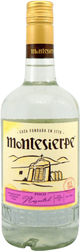 22,95 € Envío gratis | Pisco Montesierpe Perú Moscatel Amarillo Botella 70 cl