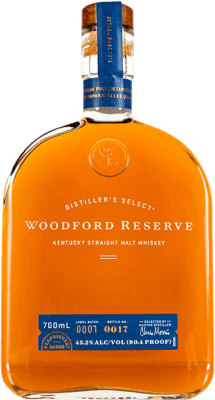 61,95 € 免费送货 | 波本威士忌 Woodford Straight 美国 瓶子 70 cl