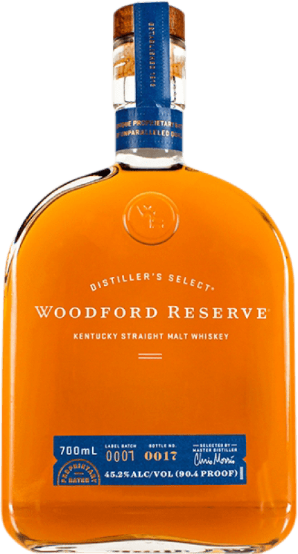 57,95 € Envío gratis | Whisky Bourbon Woodford Straight Estados Unidos Botella 70 cl