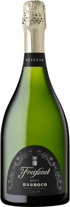11,95 € Бесплатная доставка | Белое игристое вино Freixenet Barroco Brut — брют Резерва D.O. Cava Каталония Испания Macabeo — Макабео, Xarel·lo — Шарелло, Parellada — Парельяда Бутылка 75 cl