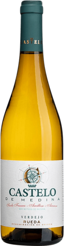 8,95 € Envio grátis | Vinho Branco Castelo de Medina D.O. Rueda Castela e Leão Espanha Verdejo 75 cl
